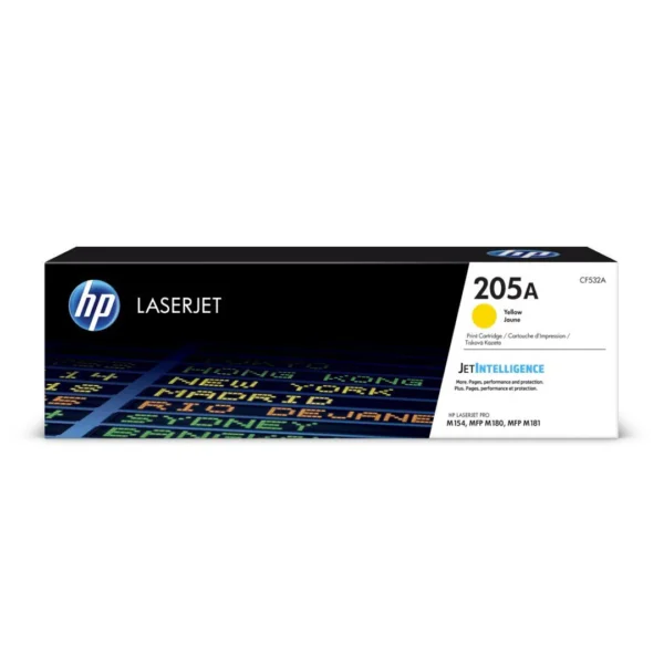 HP 205A Toner Cartridge – 900 Pages / Yellow Color / Toner Cartridge – (CF532A)