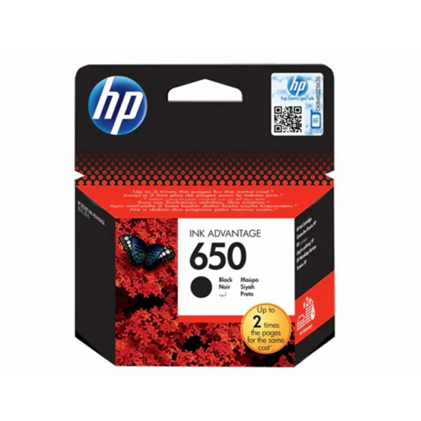 HP 650 Black Ink Cartridge – (CZ101AK)