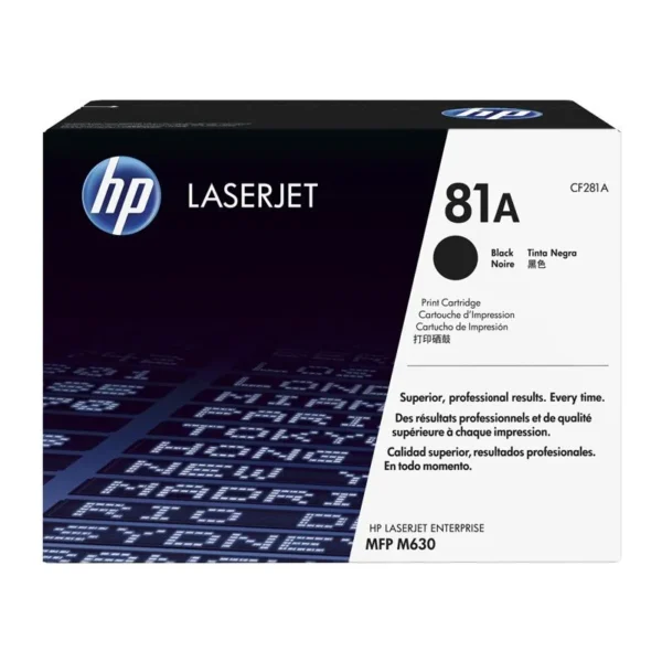 HP 81A Black Color – 10.5K Pages / Black Color / Toner Cartridge – (CF281A)