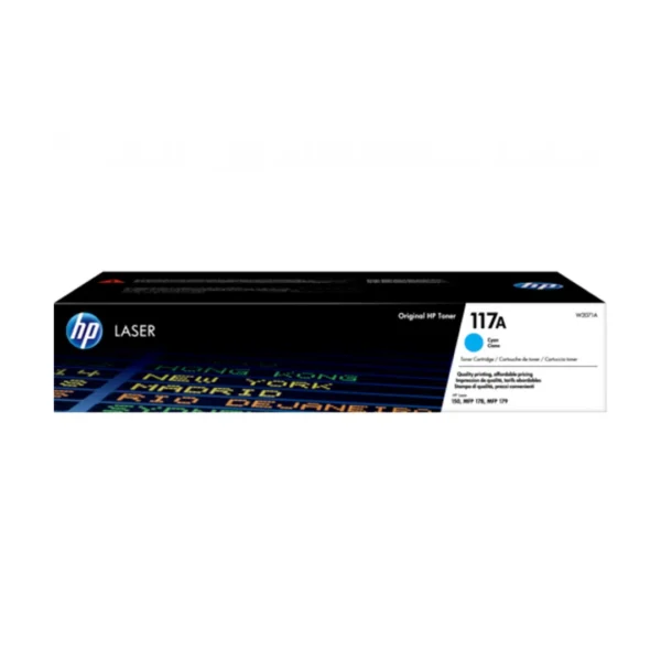HP 117A LaserJet Toner Cartridge – 700 Pages / Cyan Color / Toner Cartridge – (W2071A)